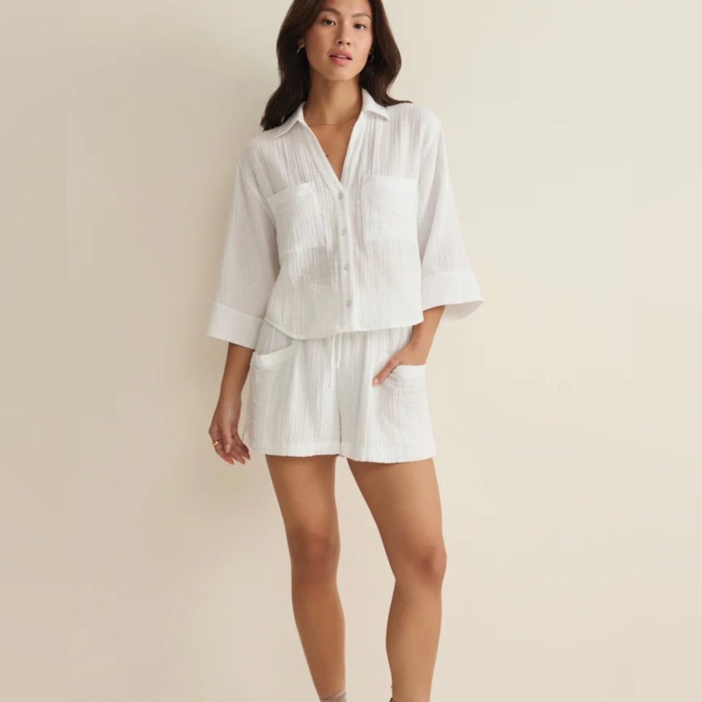 Z SUPPLY $146 GAUZE SET EMORY SHORTS/HELENA TOP
